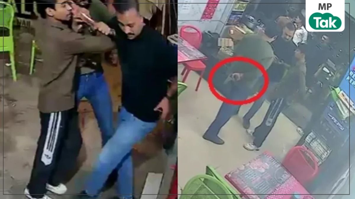 कैफे में दबंगई! युवक को धमकाया, पुलिसकर्मी पर पिस्टल तानी