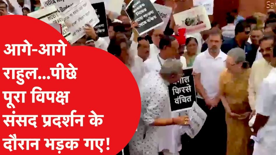 इंडिया प्रो़टेस्ट : संसद के बाहर विपक्षी सांसदों का जोरदार प्रदर्शन, आगे आगे राहुल...पीछे पूरी विपक्ष Video Thumbnail