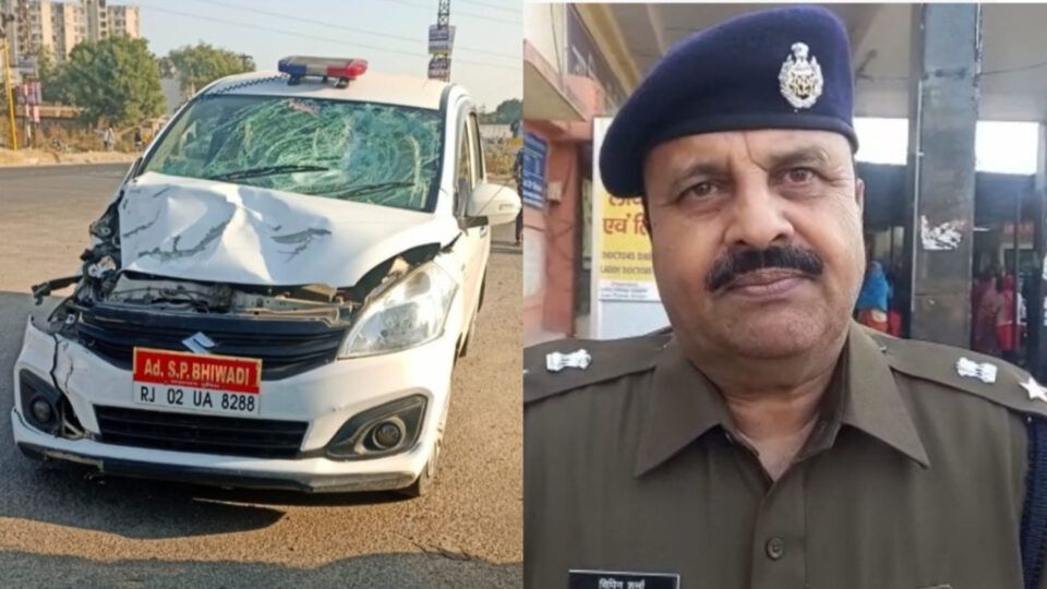 भिवाड़ी: ASP की गाड़ी का गाय से भयानक एक्सीडेंट, गाय की मौके पर मौत NewsTak