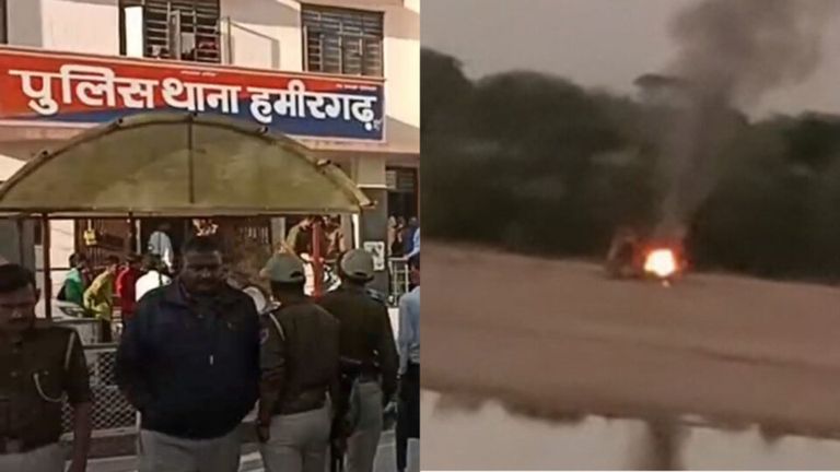 भीलवाड़ा: बजरी खनन पर रॉयल्टी कर्मचारियों से भिड़े ग्रामीण, ट्रैक्टर चालक की मौत के बाद LNT मशीन को फूंका NewsTak