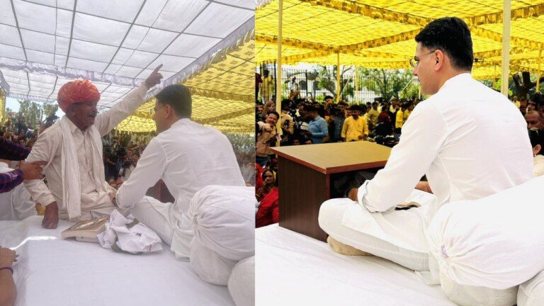 पायलट के अनशन में इस ताऊ को आया गुस्सा और जा बैठे मंच पर, Video हो रहा वायरल NewsTak