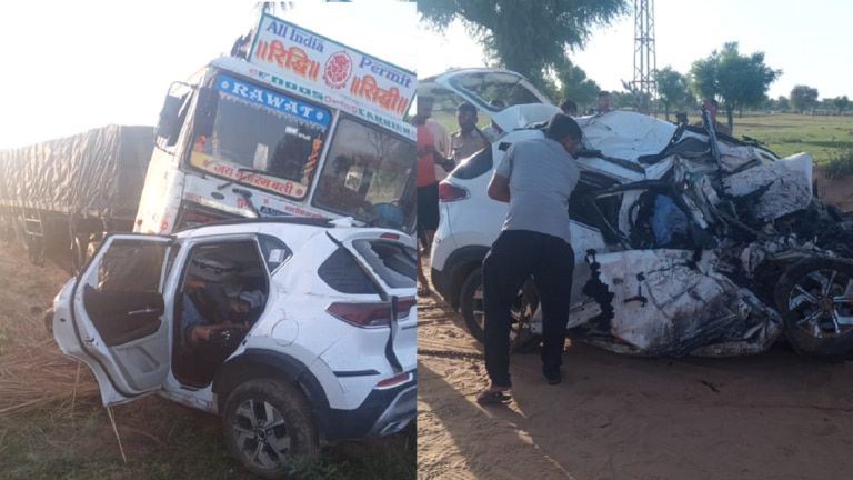 फतेहपुरः ईंटों से भरे ट्रोला ने कार को मारी टक्कर, पुलिस कांस्टेबल समेत 4 की मौत, गाड़ी हो गई चकनाचूर NewsTak