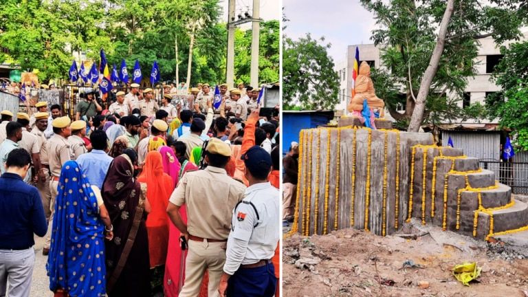 सवाई माधोपुर: महात्मा बुद्ध की प्रतिमा लगाने को लेकर दो पक्ष हुए आमने-सामने, जानें क्या है विवाद की वजह सवाई माधोपुर: महात्मा बुद्ध की प्रतिमा लगाने को लेकर दो पक्ष हुए आमने-सामने, जानें क्या है विवाद