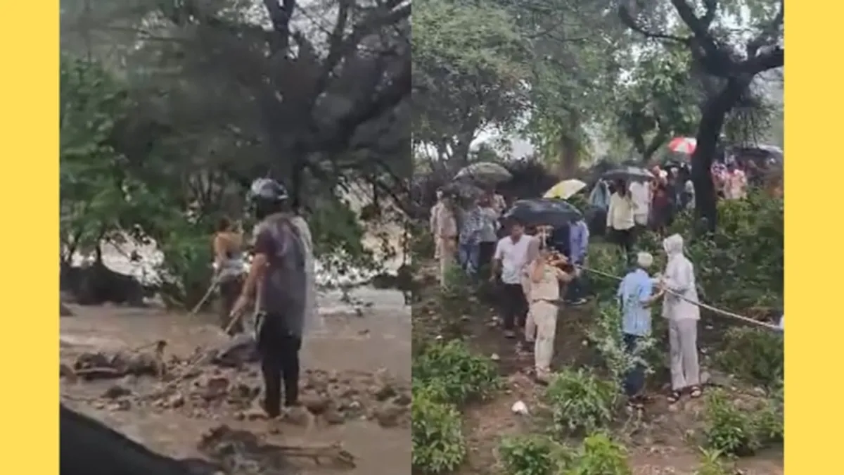 राजसमंदः गोमती नदी खतरे के निशान पर, पुलिया पार करते समय बह गए दंपत्ति, जाने फिर क्या हुआ NewsTak