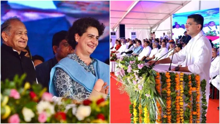 सीएम गहलोत ने दो बार लिया प्रधानमंत्री का नाम, सचिन पायलट के लगे नारे तो लोगों को कराया चुप