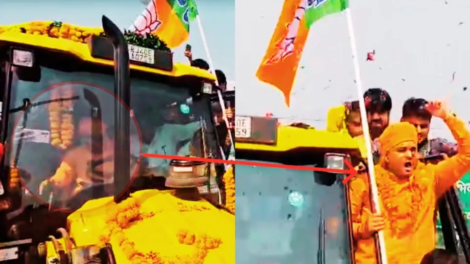 Baba Balak Nath's video goes viral:MLA का टिकट पाकर BJP सांसद बालकनाथ कहीं दौड़े तो कहीं चलाने लगे बुलडोजर