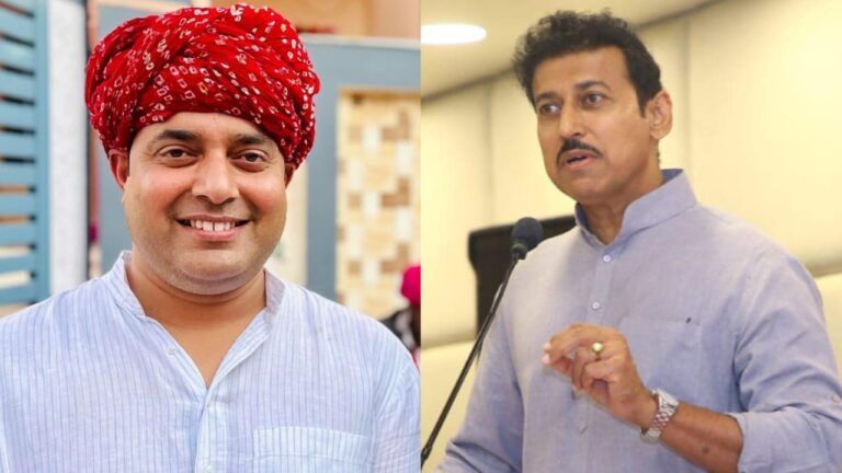 Rajasthan: प्रदेश की सबसे बड़ी विधानसभा में रार, राज्यवर्धन सिंह राठौड़ की बढ़ेंगी टेंशन? मैदान में उतरे सुरपुरा Rajasthan: प्रदेश की सबसे बड़ी विधानसभा में रार, राज्यवर्धन सिंह राठौड़ की बढ़ेंगी टेंशन? सुरपुरा उतरे