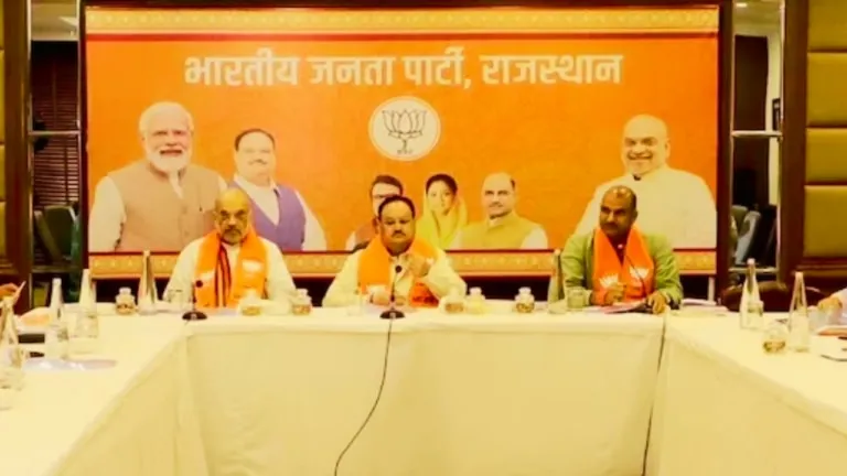 बीजेपी की दूसरी लिस्ट पर मंथन, नड्‌डा के घर शाह और राजे समेत कई कद्दावर पहुंचे
