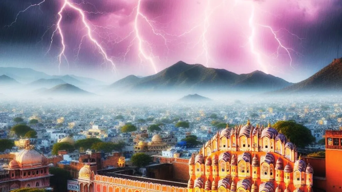 Rajasthan Weather: 11 अप्रैल के बाद जयपुर, भरतपुर समेत कई जिलों में तेज आंधी का अलर्ट तस्वीर: AI से.