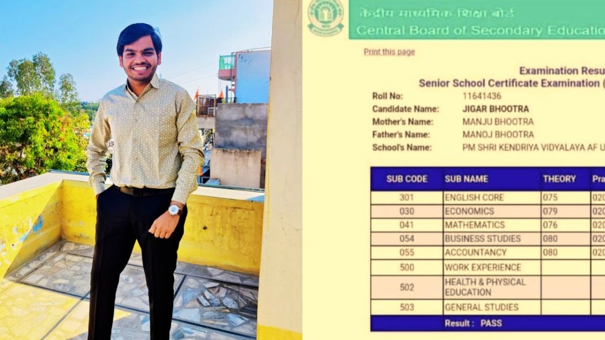 CBSE Result 2024 Topper: 12th में बाड़मेर के जिगर भूतडा ने किया कमाल! मार्कशीट देखकर हैरान रह जाएंगे आप cbse topper jigar bhootra
