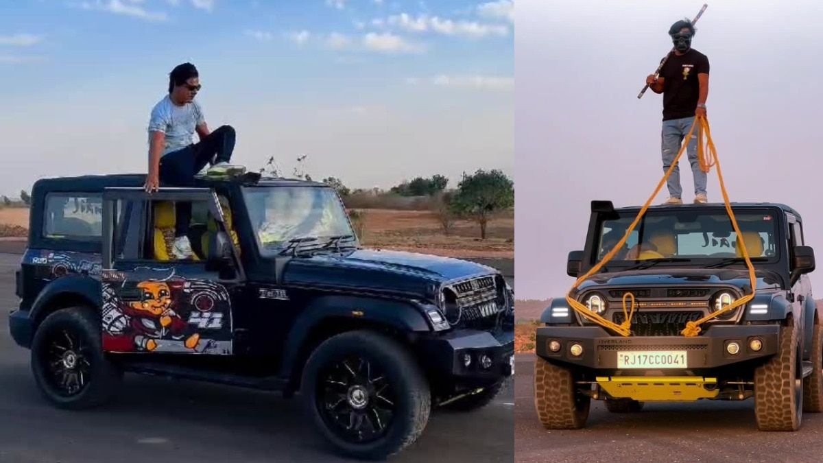हाइवे पर दौड़ती थार का स्टेयरिंग छोड़ छत पर खडे़ होकर खतरनाक स्टंट कर रहा था इस्माइल, फिर हो गया ये कांड! NewsTak