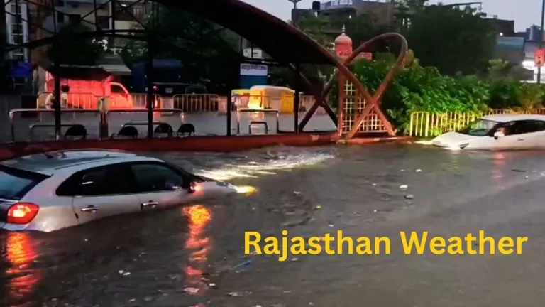 Rajasthan Weather : जयपुर में हुई इतनी बारिश कि तैरने लगीं कारें, इन जिलों में भारी बारिश का Alert तस्वीर: राजस्थान तक.