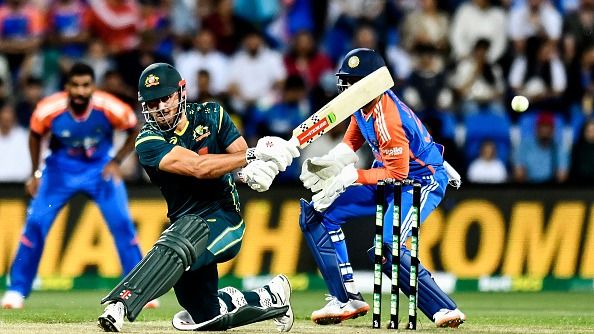 Marcus Stoinis of Australia bats