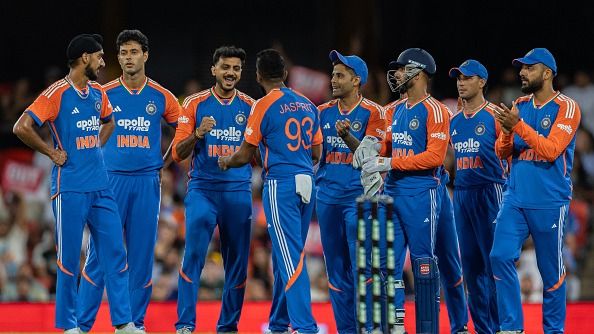 Axar Patel of India celebrates after taking a wicket during the 4th match