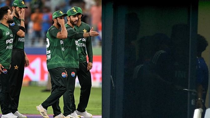 Pakistan's players walk back to the pavilion