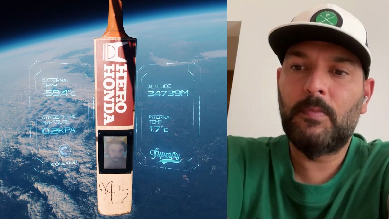 Exclusive : अंतरिक्ष में पहुंचा युवराज सिंह का बल्ला, दुनिया में पहली बार हुआ ऐसा Exclusive : अंतरिक्ष में पहुंचा युवराज सिंह का बल्ला, दुनिया में पहली बार हुआ ऐसा