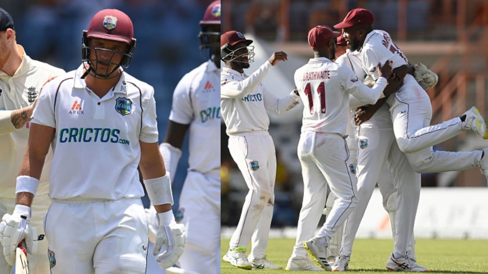 WI vs ENG: जीत की राह पर वेस्टइंडीज, 8वें नंबर के बल्लेबाज का शतक, मेयर्स ने किया अंग्रेजों का काम तमाम WI vs ENG: जीत की राह पर वेस्टइंडीज, 8वें नंबर के बल्लेबाज का शतक, मेयर्स ने किया अंग्रेजों का काम तमाम