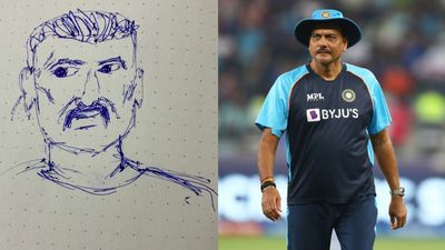 2 घंटे में बड़ी मशक्कत से बनाया रवि शास्त्री का अतरंगी स्कैच, टीम इंडिया के पूर्व कोच ने कहा - प्लीज मिटा दे यार SportsTak Hindi