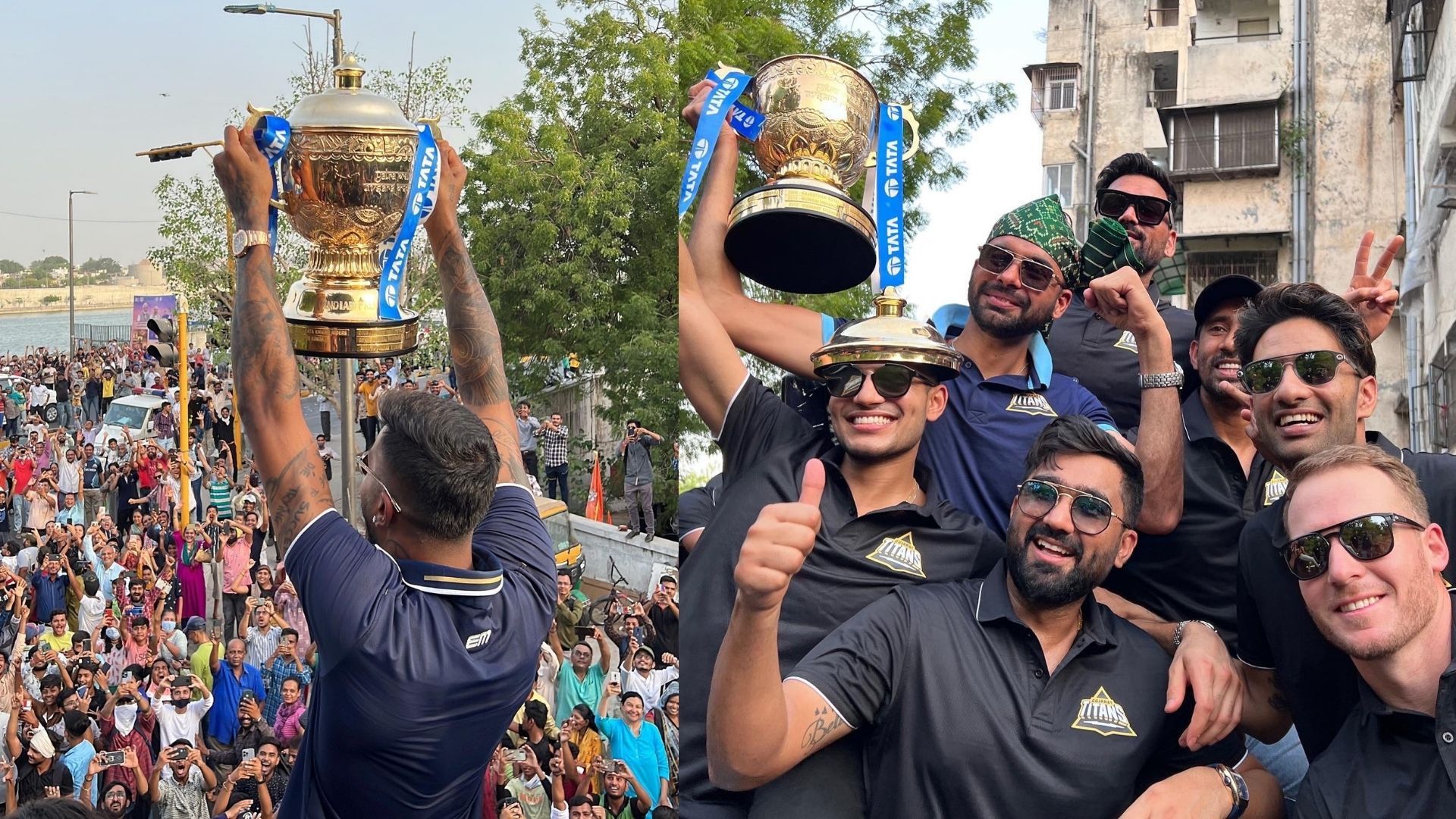 IPL 2022: चैंपियंस गुजरात टाइटंस ने अहमदाबाद में रोड शो कर मनाया जीत का जश्न, सड़कों पर उमड़ी भीड़