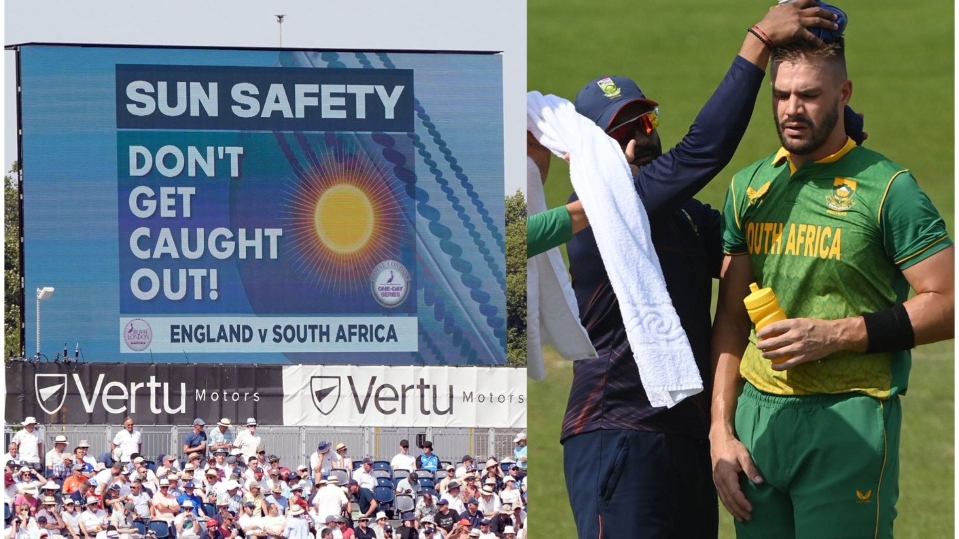 इंग्‍लैंड में गर्मी का तांडव, डेब्यू मैच में बेहाल होकर इस खिलाड़ी ने छोड़ा मैदान, पानी के लिए स्‍टेडियम में हाहाकार