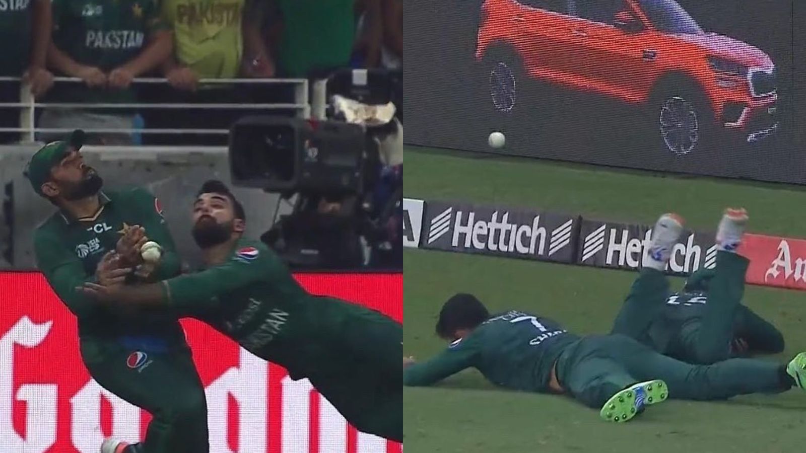 पाकिस्तानी फील्डिंग का बना मजाक! आपस में टकराए खिलाड़ी, छक्के के लिए गया कैच, देखिए वीडियो पाकिस्तानी फील्डिंग का बना मजाक! आपस में टकराए खिलाड़ी, छक्के के लिए गया कैच, देखिए वीडियो