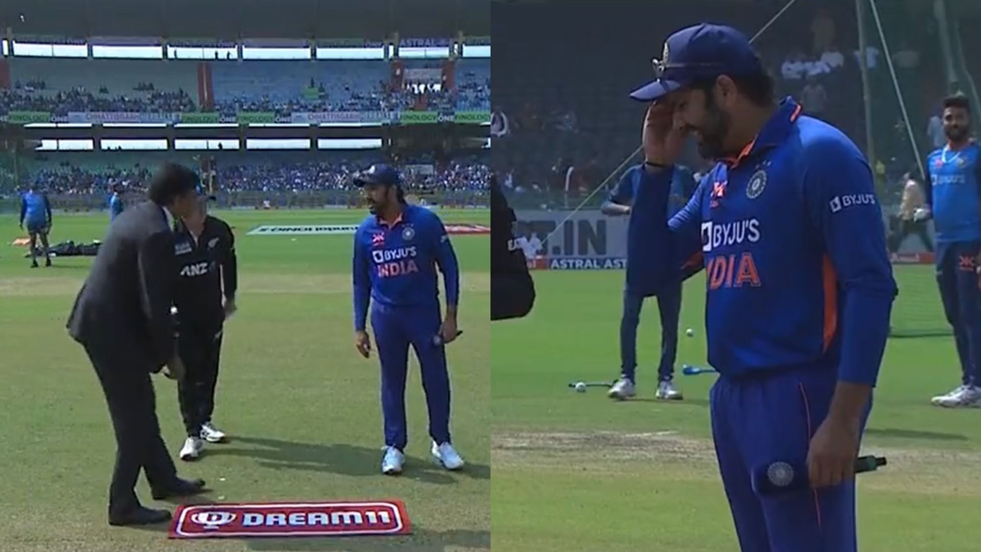 IND vs NZ : रोहित शर्मा की हुई जगहंसाई, टॉस जीतने के बाद बाद भूल गए बैटिंग चुने या बॉलिंग, देखें Video