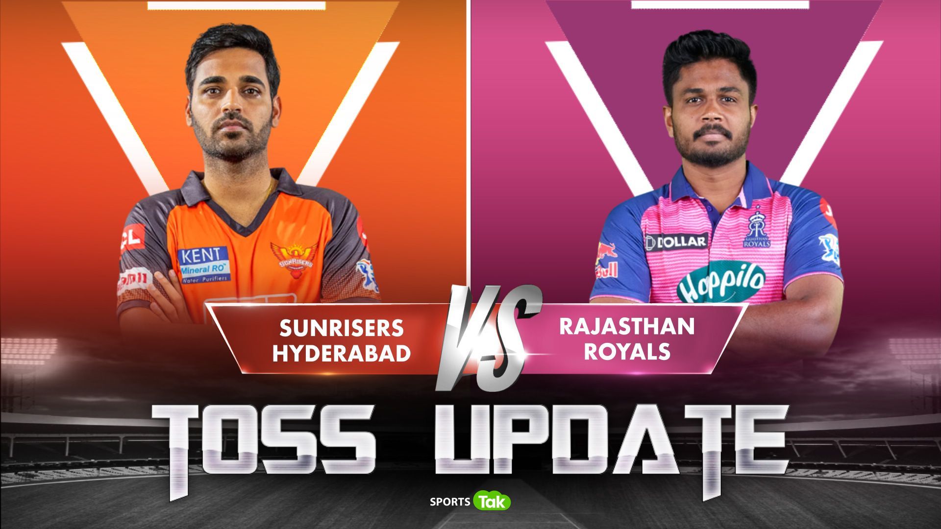 SRH vs RR: भुवनेश्वर कुमार ने जीता टॉस, पंजाब का पूर्व कप्तान करेगा हैदराबाद के लिए डेब्यू SRH vs RR: भुवनेश्वर कुमार ने जीता टॉस, पंजाब का पूर्व कप्तान करेगा हैदराबाद के लिए डेब्यू