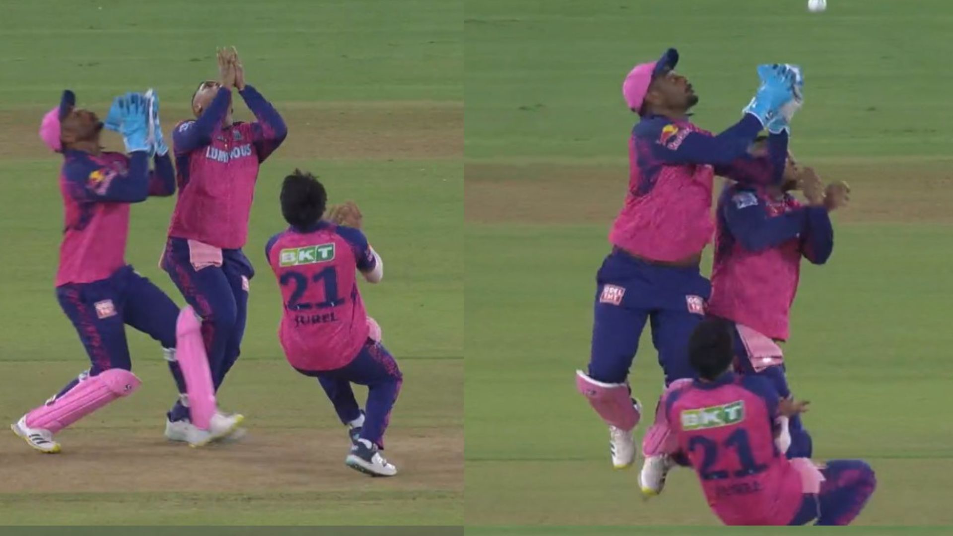 IPL 2023: तीन दिशाओं में तीन फील्डर लेकिन चौथे फील्डर के हाथों में आ गिरा कैच, बोल्ट के पहले ओवर में दिखा अजीब नजारा, VIDEO