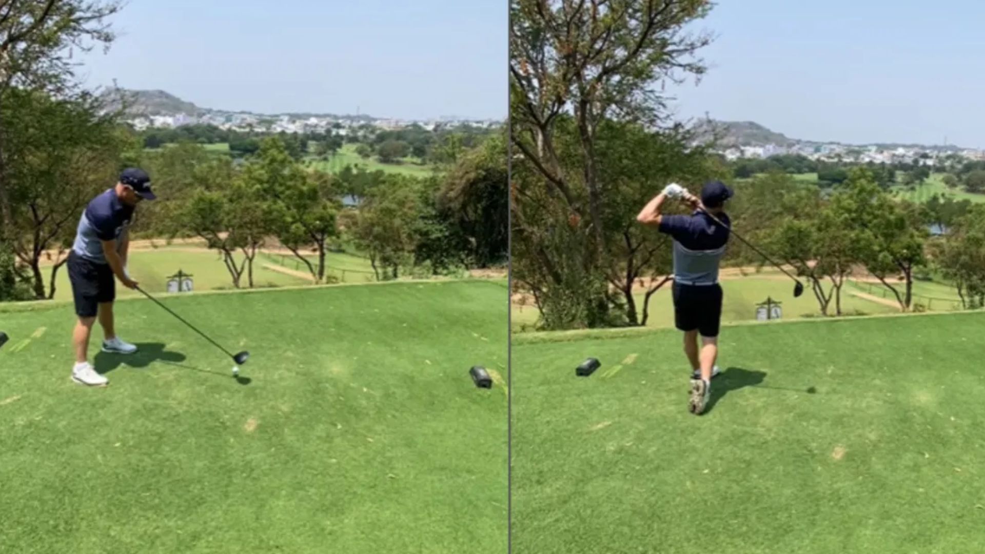 David Warner, Video :  लेफ्ट हैंड बल्लेबाज वॉर्नर ने सीधे हाथ से गोल्फ में लगाया दमदार शॉट, फैंस बोले - 'सिक्स है ये तो'