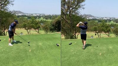 David Warner, Video : लेफ्ट हैंड बल्लेबाज वॉर्नर ने सीधे हाथ से गोल्फ में लगाया दमदार शॉट, फैंस बोले - 'सिक्स है ये तो' SportsTak Hindi