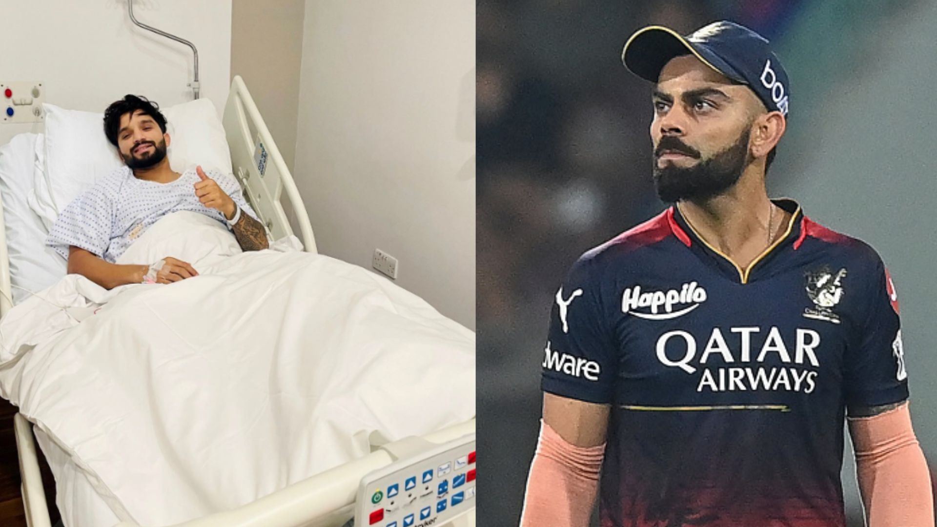 IPL 2023 : 49 गेंदों पर शतक ठोकने वाला कोहली का साथी अस्पताल में भर्ती, RCB में वापसी के लिए दी बड़ी अपडेट 