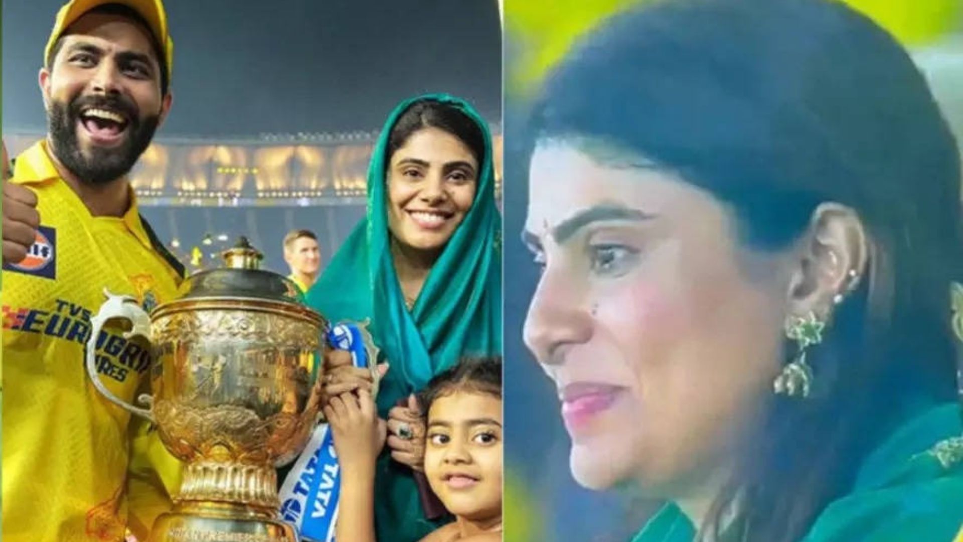 IPL 2023 Final: रवींद्र जडेजा को चैंपियन बनता देख पत्नी रिवाबा की आंखों से बहे खुशी के आंसू, धोनी भी हुए भावुक, VIDEO