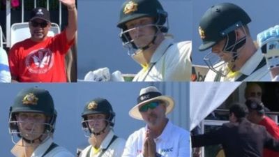 WTC Final: स्टीव स्मिथ को नहीं पसंद आई दर्शक की टीशर्ट, अंपायर ने कुर्सी छोड़ने को कहा, अंग्रेज फैंस बोले- एशेज में स्टेडियम को लाल कर देंगे SportsTak Hindi