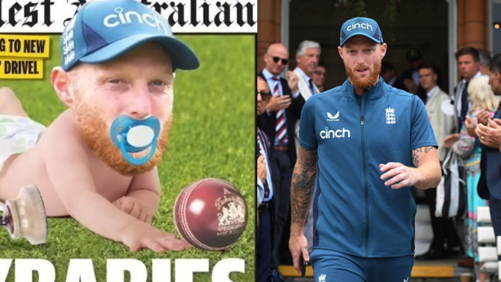 Ashes 2023: ऑस्ट्रेलियाई मीडिया ने बेन स्टोक्स को दिखाया रोता हुआ बच्चा, डायपर-दूध की बोतल के साथ छापी फोटो, अंग्रेज कप्तान का पलटवार Ashes 2023: ऑस्ट्रेलियाई मीडिया ने बेन स्टोक्स को दिखाया रोता हुआ बच्चा, डायपर-दूध की बोतल के साथ छापी फोटो, अंग्रेज कप्तान का पलटवार