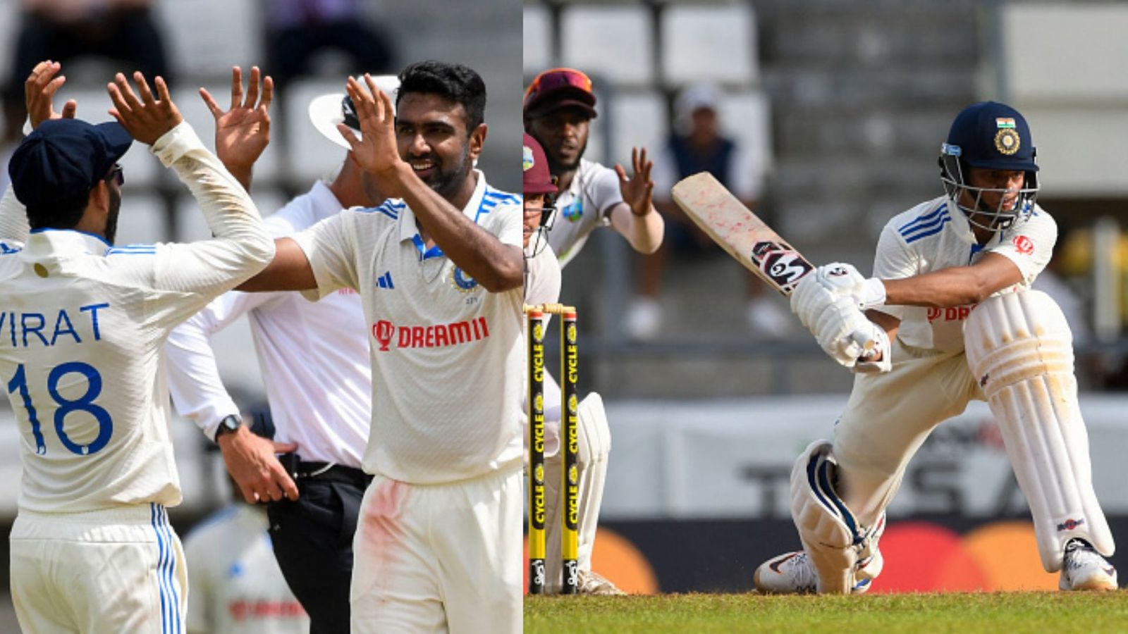 IND vs WI: अश्विन की फिरकी में फंसी वेस्टइंडीज, 5 विकेट लेकर 150 पर ढेर की पूरी टीम, रोहित- जायसवाल ने ठोके 80 रन IND vs WI: अश्विन की फिरकी में फंसी वेस्टइंडीज, 5 विकेट लेकर 150 पर ढेर की पूरी टीम, रोहित- जायसवाल ने ठोके 80 रन