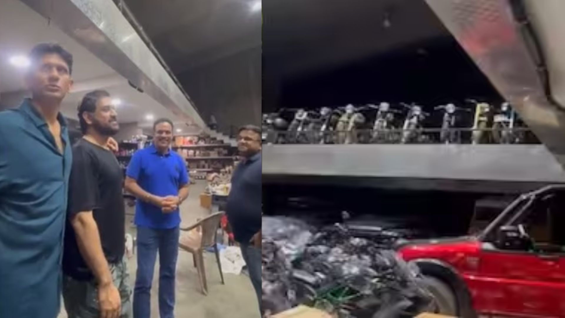 धोनी के घर पहुंचे टीम इंडिया के दो पूर्व सितारे, बाइक कलेक्शन देखकर अचरज में पड़े, बोले- कोई पागल ही ऐसा कर सकता है, देखिए Video