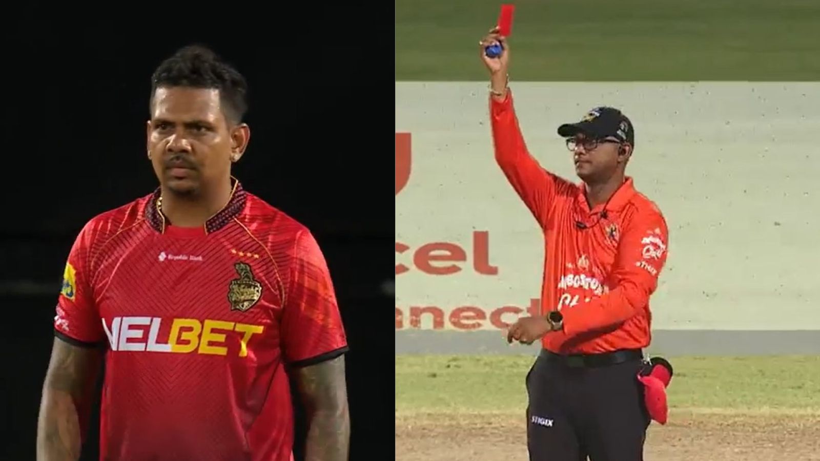 क्रिकेट में रेड कार्ड! शाहरुख खान की टीम को मिली सजा, Sunil Narine को छोड़ना पड़ा मैदान, जानिए क्यों क्रिकेट में रेड कार्ड! शाहरुख खान की टीम को मिली सजा, Sunil Narine को छोड़ना पड़ा मैदान, जानिए क्यों