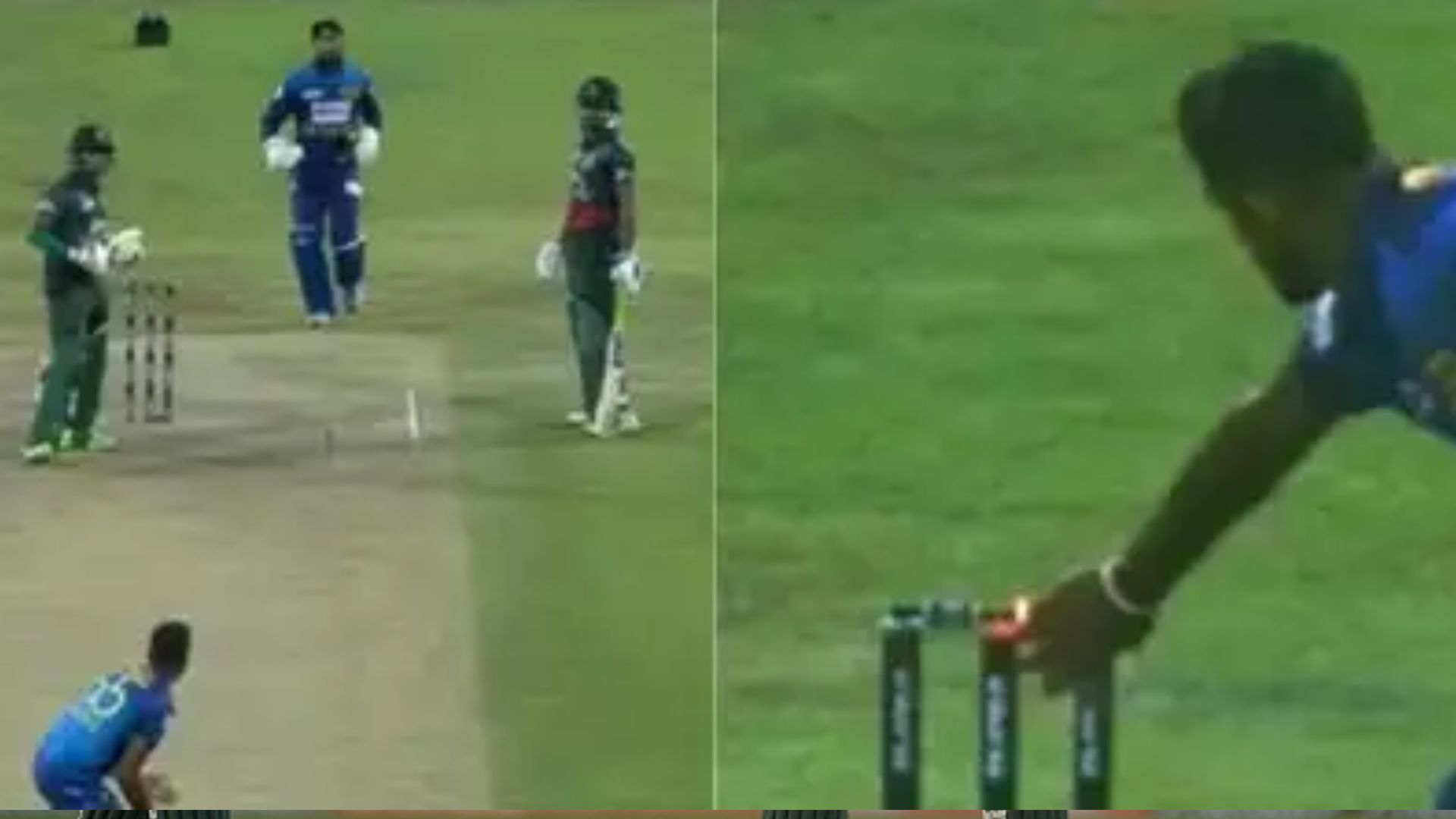  SL vs BAN : बांग्लादेशी पारी में हुआ ड्रामा, एक ही छोर पर आ गए दोनों बल्लेबाज, फिर दिखा गजब नजारा, Video