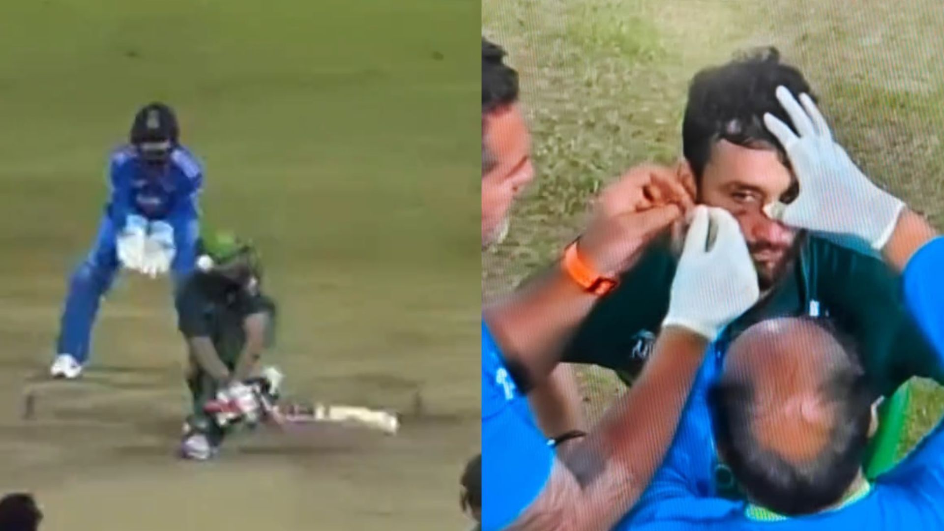 IND vs PAK : रवींद्र जडेजा की गेंद पर स्वीप खेलते हुए पाकिस्तानी बल्लेबाज घायल, चेहरे से निकला खून, देखें Video