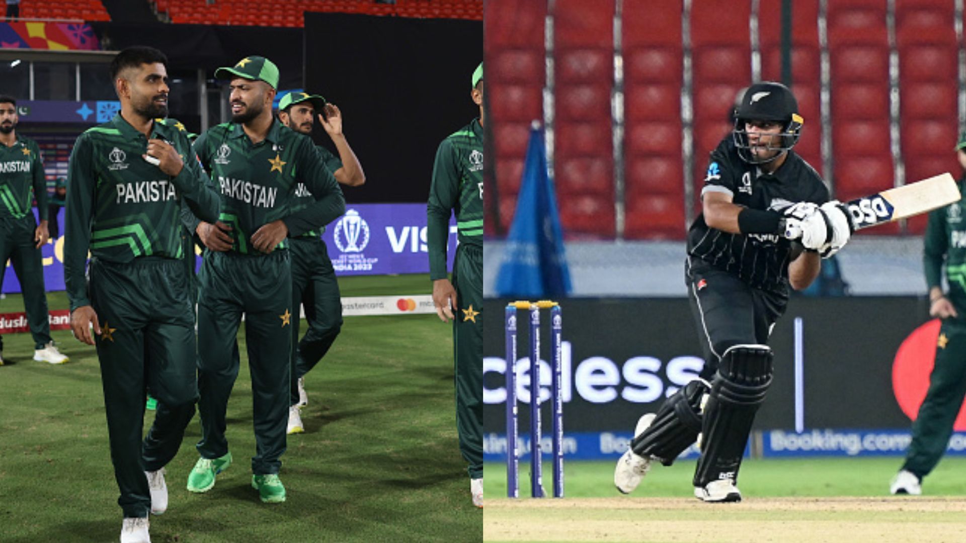 PAK vs NZ : भारत आते ही बाबर आजम की सेना धड़ाम, 345 रन बनाने के बाद भी हारा पाकिस्तान, न्यूजीलैंड के रवींद्र ने काटा बवाल