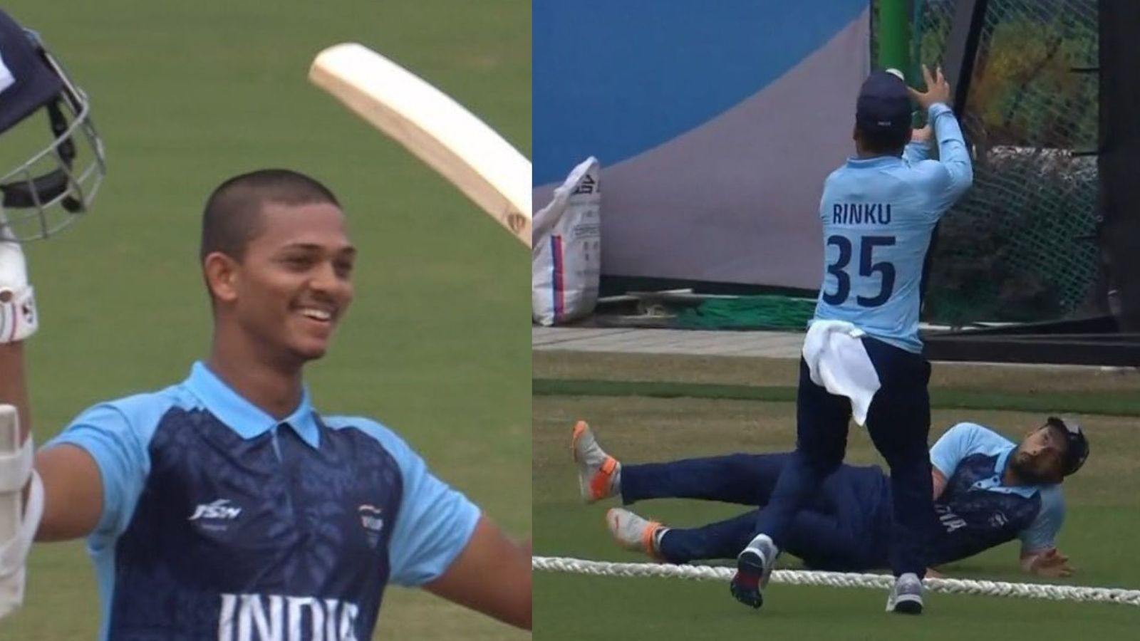 Asian Games 2023: यशस्वी जायसवाल के तूफानी शतक से जीता भारत, नेपाल को 23 रन से मात सेमीफाइनल में बनाई जगह Asian Games 2023: यशस्वी जायसवाल के तूफानी शतक से जीता भारत, नेपाल को 23 रन से मात सेमीफाइनल में बनाई जगह