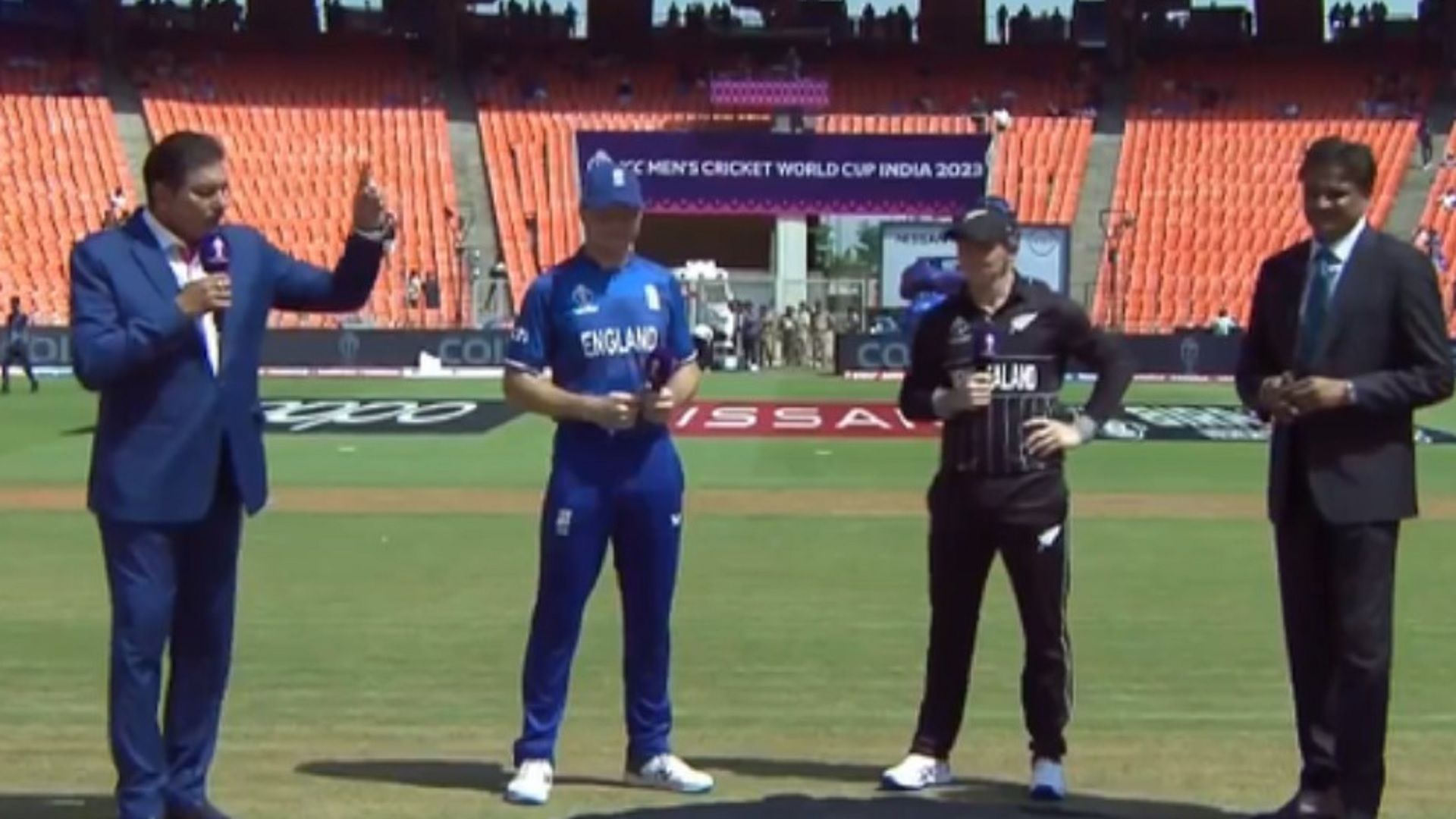 World Cup 2023: विलियमसन के बिना उतरी न्‍यूजीलैंड ने चुनी पहले गेंदबाजी, जानें England और New Zealand की Playing XI