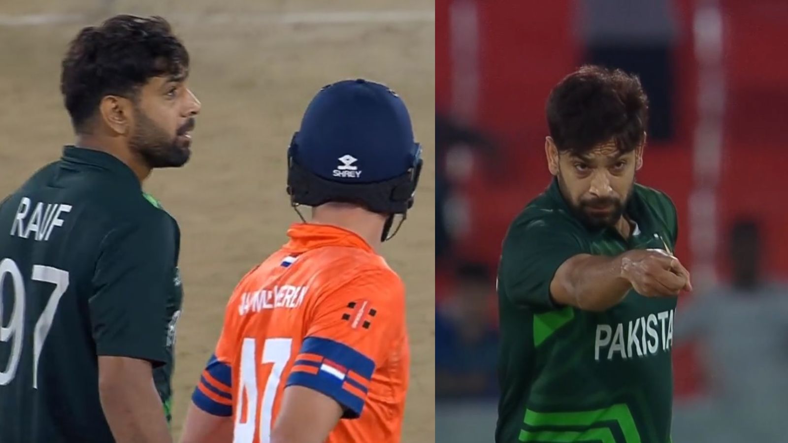 PAK vs NED: पाकिस्तान के दो तूफानी बॉलर्स से भिड़ा नेदरलैंड्स का 11वें नंबर का बल्लेबाज, दिखाई आंखें, लड़ी जुबानी जंग, देखिए Video PAK vs NED: पाकिस्तान के दो तूफानी बॉलर्स से भिड़ा नेदरलैंड्स का 11वें नंबर का बल्लेबाज, दिखाई आंखें, लड़ी जुबानी जंग, देखिए Video