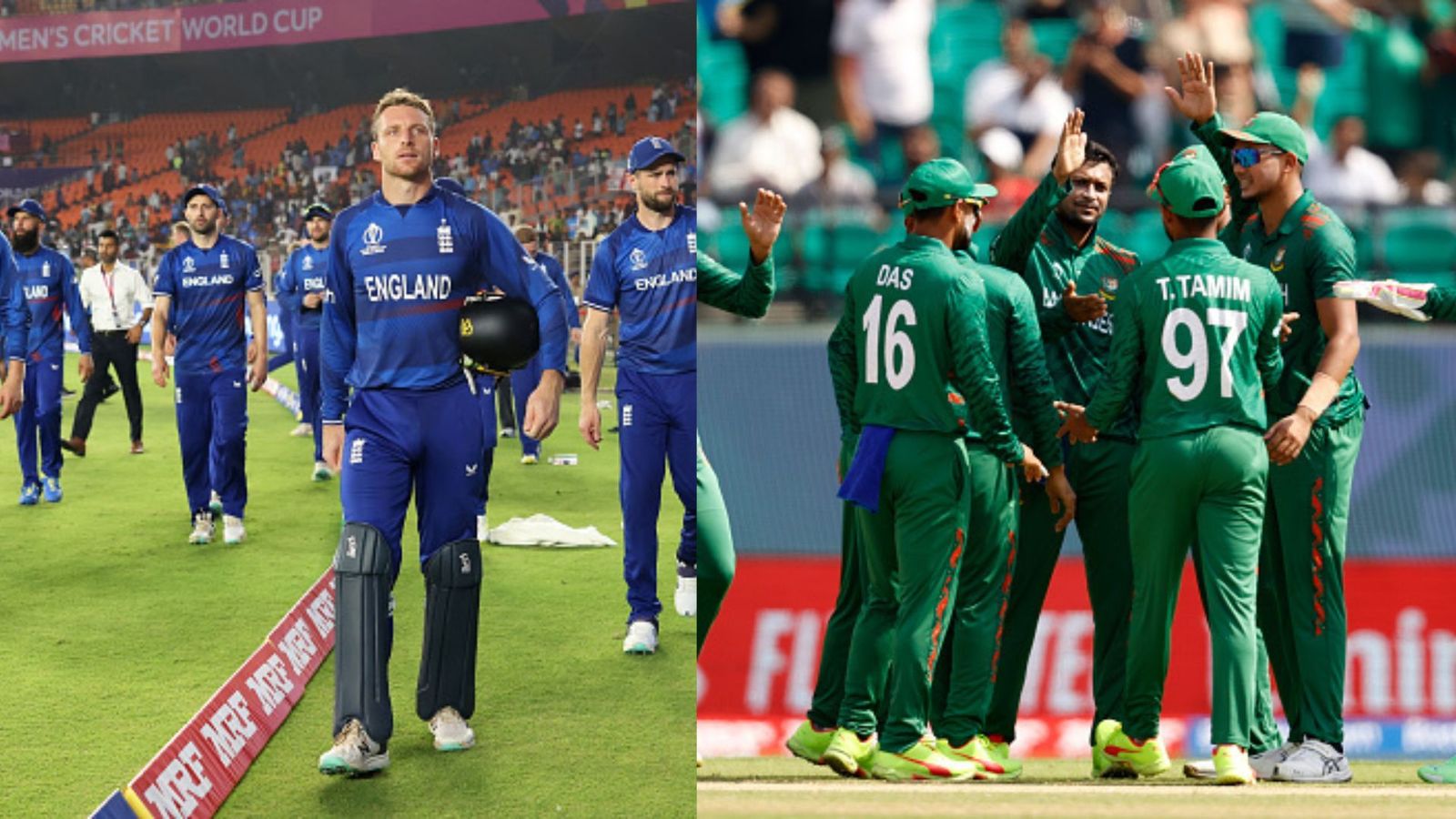 ENG vs BAN: बांग्लादेश ने टॉस जीतकर चुनी गेंदबाजी, इंग्लैंड की टीम में आया 6 फीट 7 इंच लंबा गेंदबाज, जानें प्लेइंग 11 ENG vs BAN: बांग्लादेश ने टॉस जीतकर चुनी गेंदबाजी, इंग्लैंड की टीम में आया 6 फीट 7 इंच लंबा गेंदबाज, जानें प्लेइंग 11