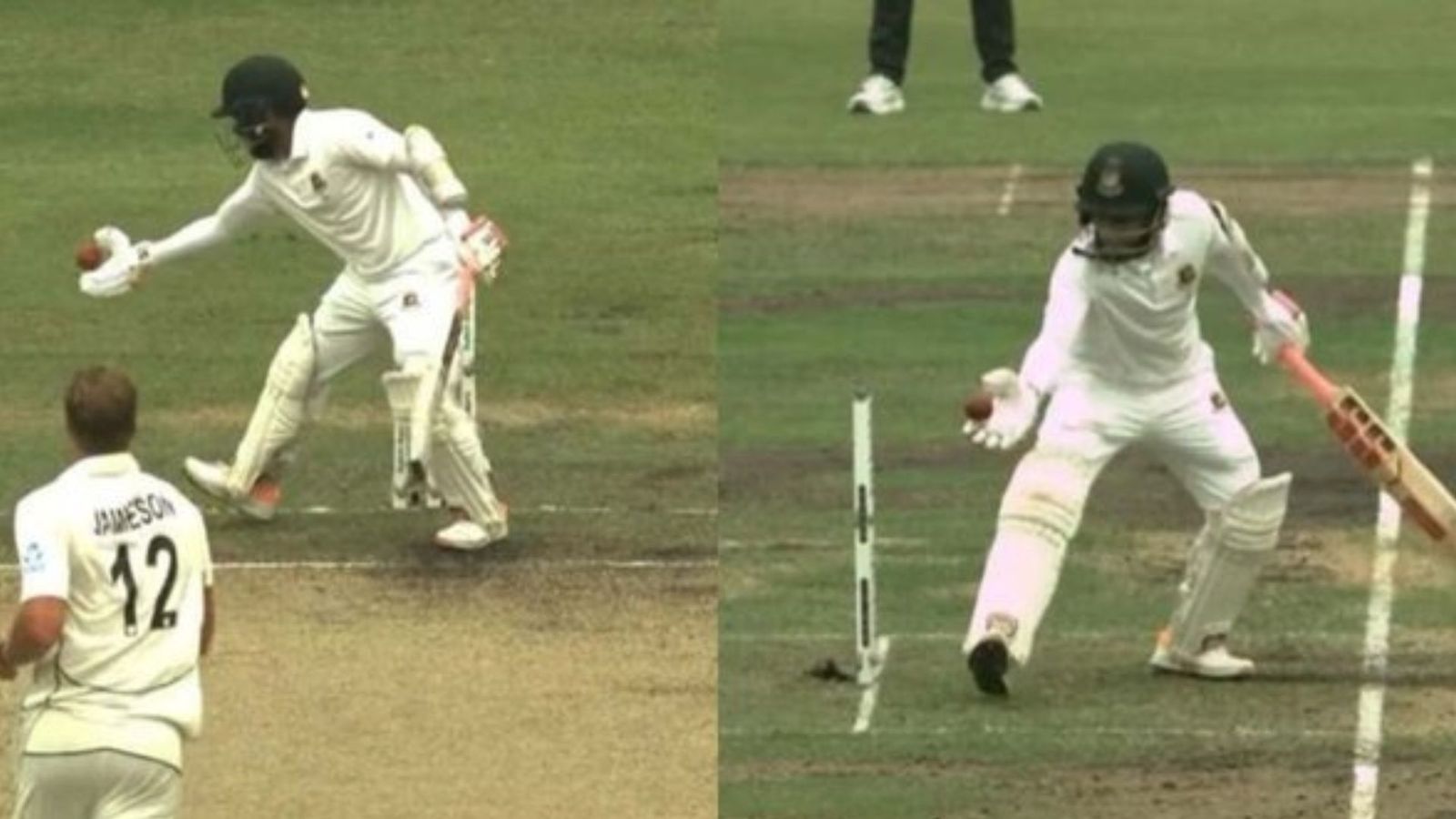 BAN vs NZ: 6 साल पहले आए नियम को बांग्लादेशी बल्लेबाज ने तोड़ा, न्यूजीलैंड के खिलाफ हाथ से रोकी गेंद, इस तरह आउट होने वाले बने पहले बल्लेबाज BAN vs NZ: 6 साल पहले आए नियम को बांग्लादेशी बल्लेबाज ने तोड़ा, न्यूजीलैंड के खिलाफ हाथ से रोकी गेंद, इस तरह आउट होने वाले बने पहले बल्लेबाज