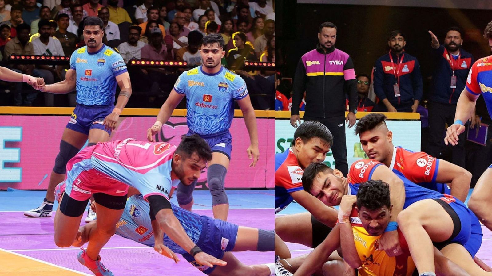 Pro Kabaddi League: जयपुर पिंक पैंथर्स ने बंगाल वॉरियर्स को 17 पाइंट्स से हराया, हरियाणा ने तेलुगु टाइटंस से लिया बदला Pro Kabaddi League: जयपुर पिंक पैंथर्स ने बंगाल वॉरियर्स को 17 पाइंट्स से हराया, हरियाणा ने तेलुगु टाइटंस से लिया बदला