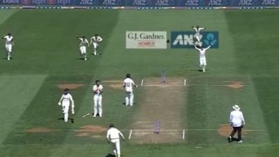 Kane Williamson Run Out : केन विलियमसन से बीच पिच में भिड़ा उनका ही साथी, 12 साल बाद टेस्ट क्रिकेट में उनके साथ हुआ ऐसा, देखें Video ऑस्ट्रेलिया के सामने रन-आउट के दौरान केन विलियमसन (फोटो क्रेडिट - स्क्रीनग्रैब सोशल मीडिया)