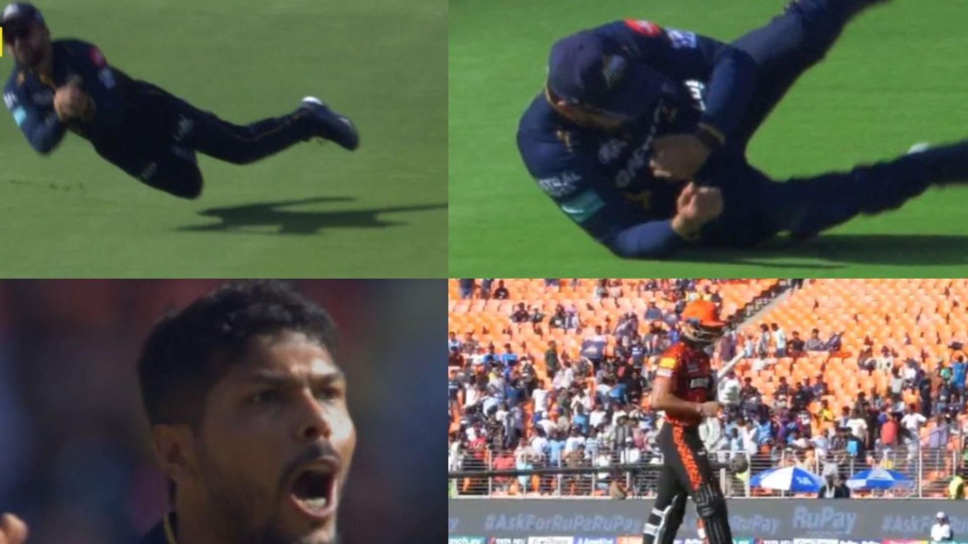 Rashid Khan Catch : राशिद खान ने हैदराबाद के सामने हवा में उड़ते हुए लपका धांसू कैच, Video हुआ वायरल!