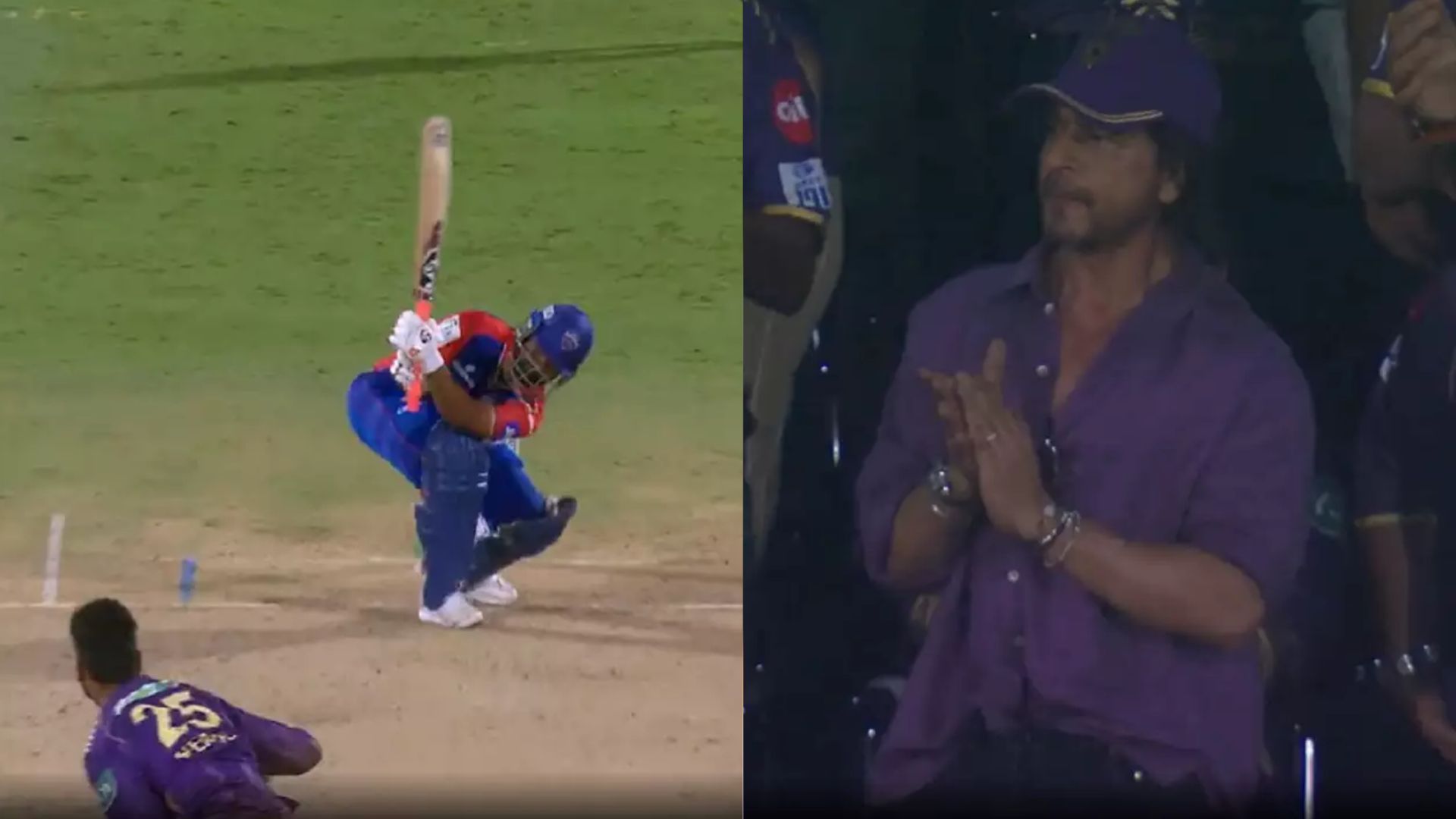Rishabh Pant no Look Six : ऋषभ पंत के गगनचुंबी छक्के पर झूमें KKR के पठान, शाहरुख़ खान के रिएक्शन का Video हुआ वायरल