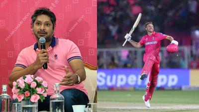 IPL 2024 : RCB के सामने जीत के बाद कुमार संगाकारा ने राजस्थान रॉयल्स की सफलता का खोला राज, कहा - संजू और मैं अब... राजस्थान रॉयल्स के एक इवेंट के दौरान कुमार संगाकारा और दूसरी तरफ शतक जड़ने के बाद जोस बटलर